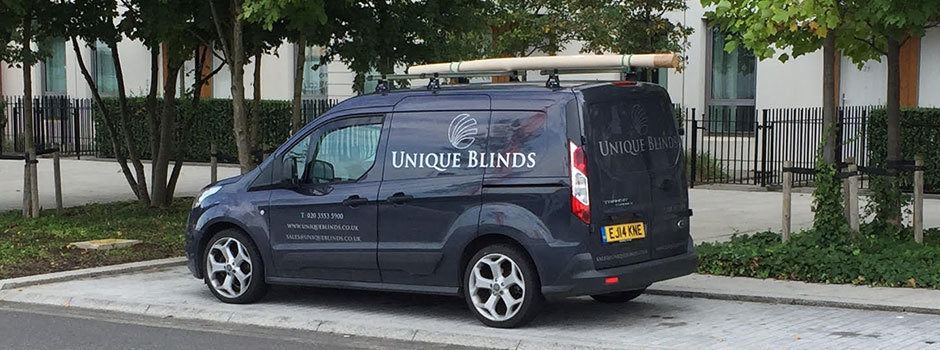 Unique Blinds and Shutters Installation Van